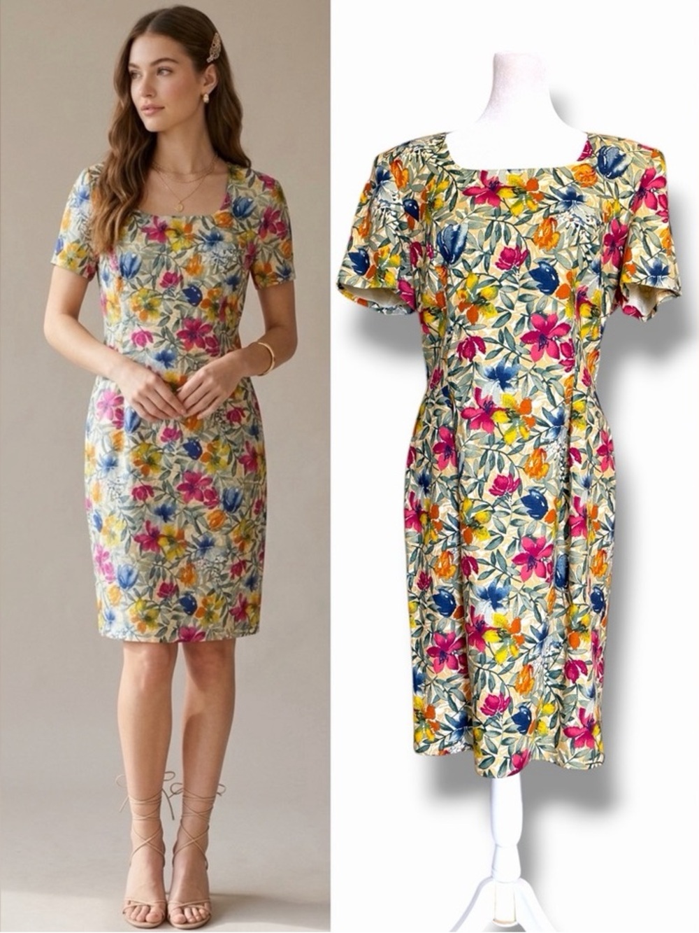 Maggie London womans silk midi dress Size 4